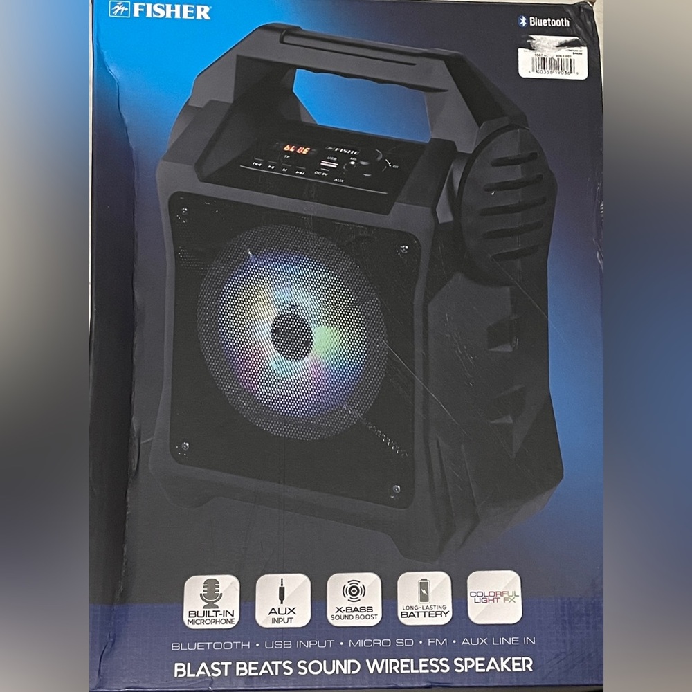 Fisher Blast Beats Portable Bluetooth Speaker with Digital Display FBX262K
